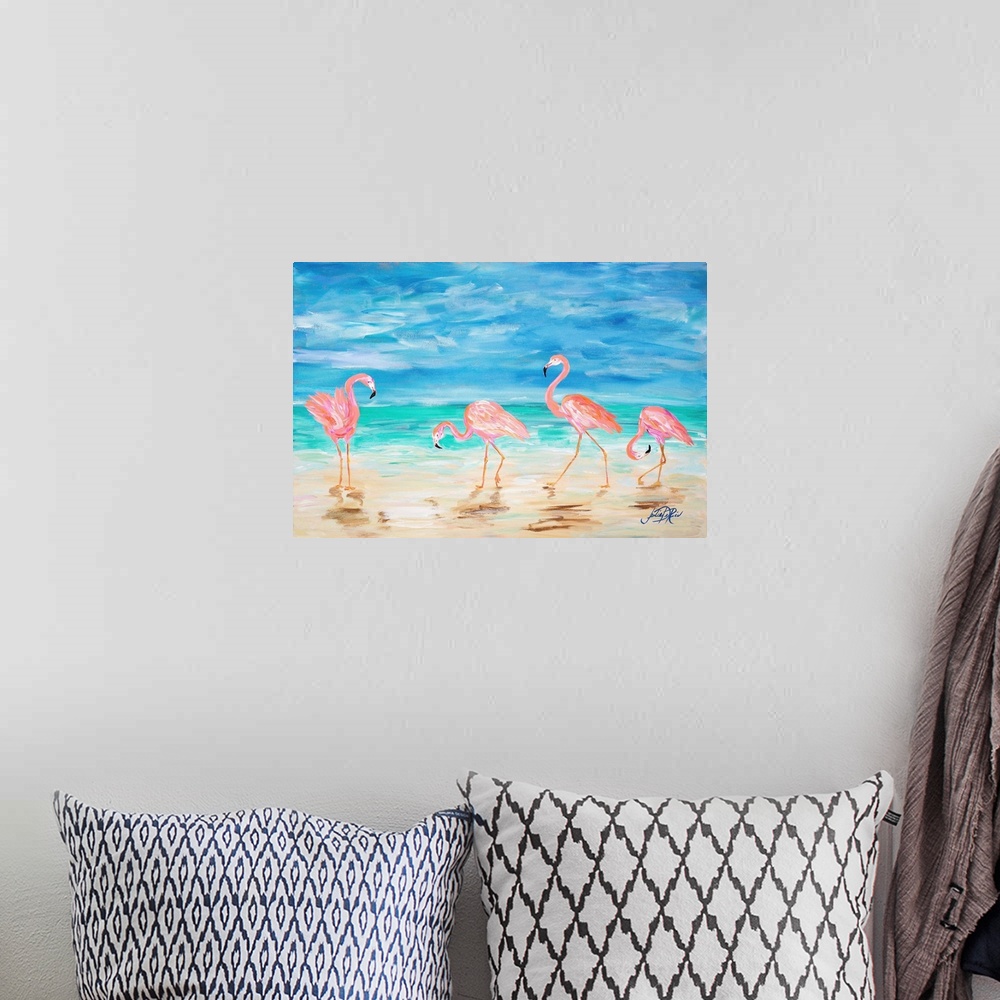 A bohemian room featuring Flamingo Beach