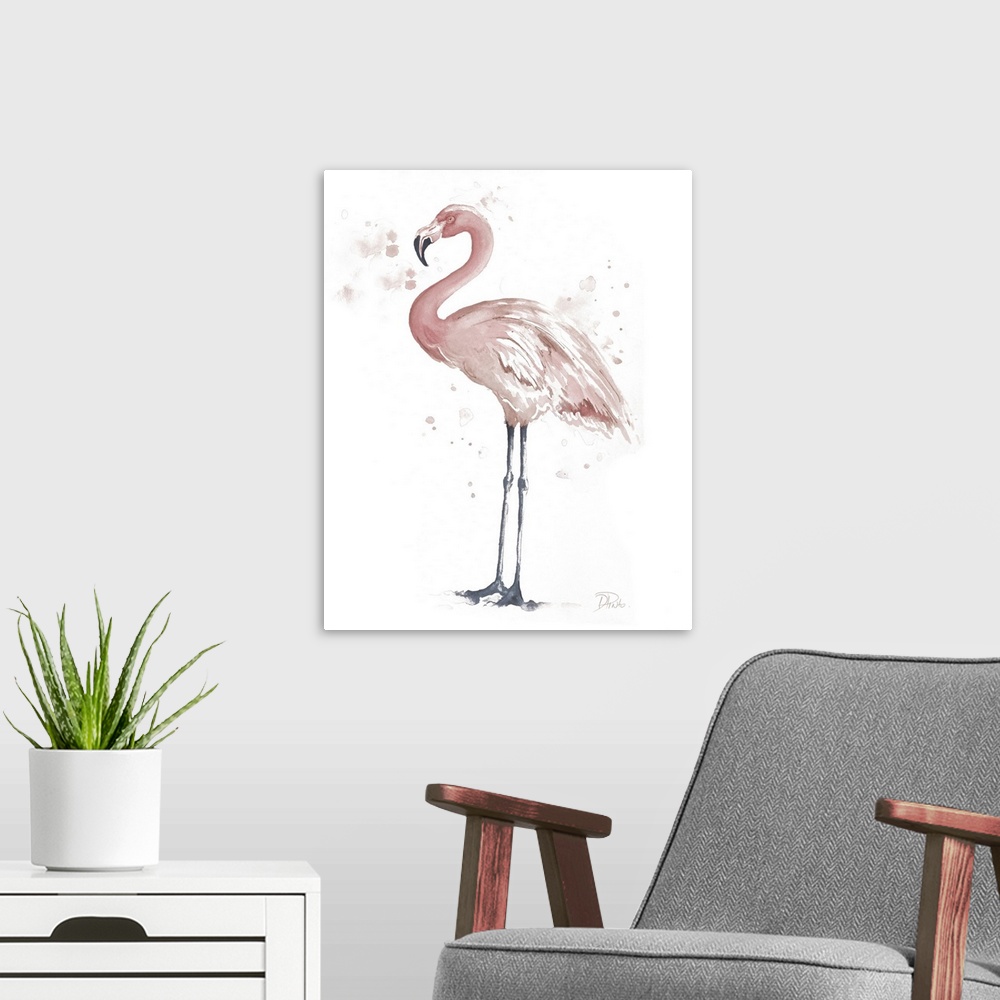 A modern room featuring Flamingo Stand I