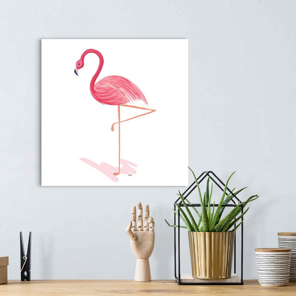 A bohemian room featuring Flamingo Walk II
