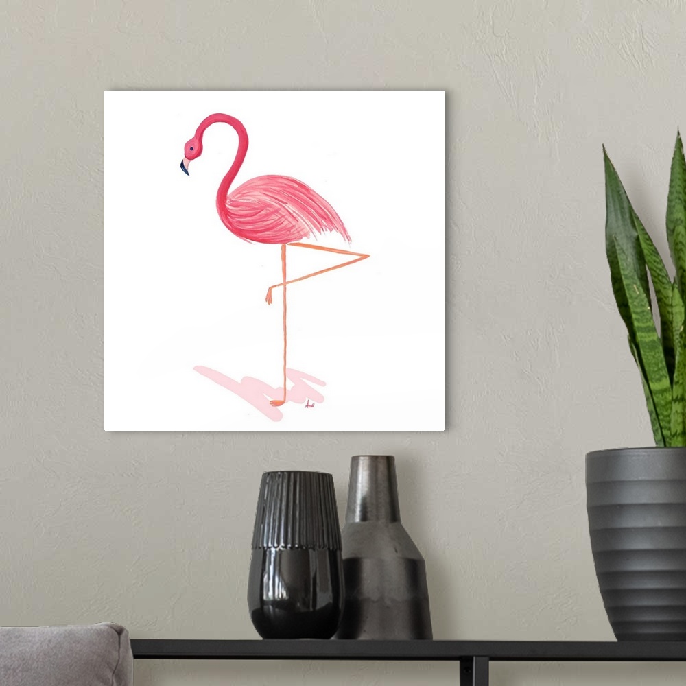 A modern room featuring Flamingo Walk II