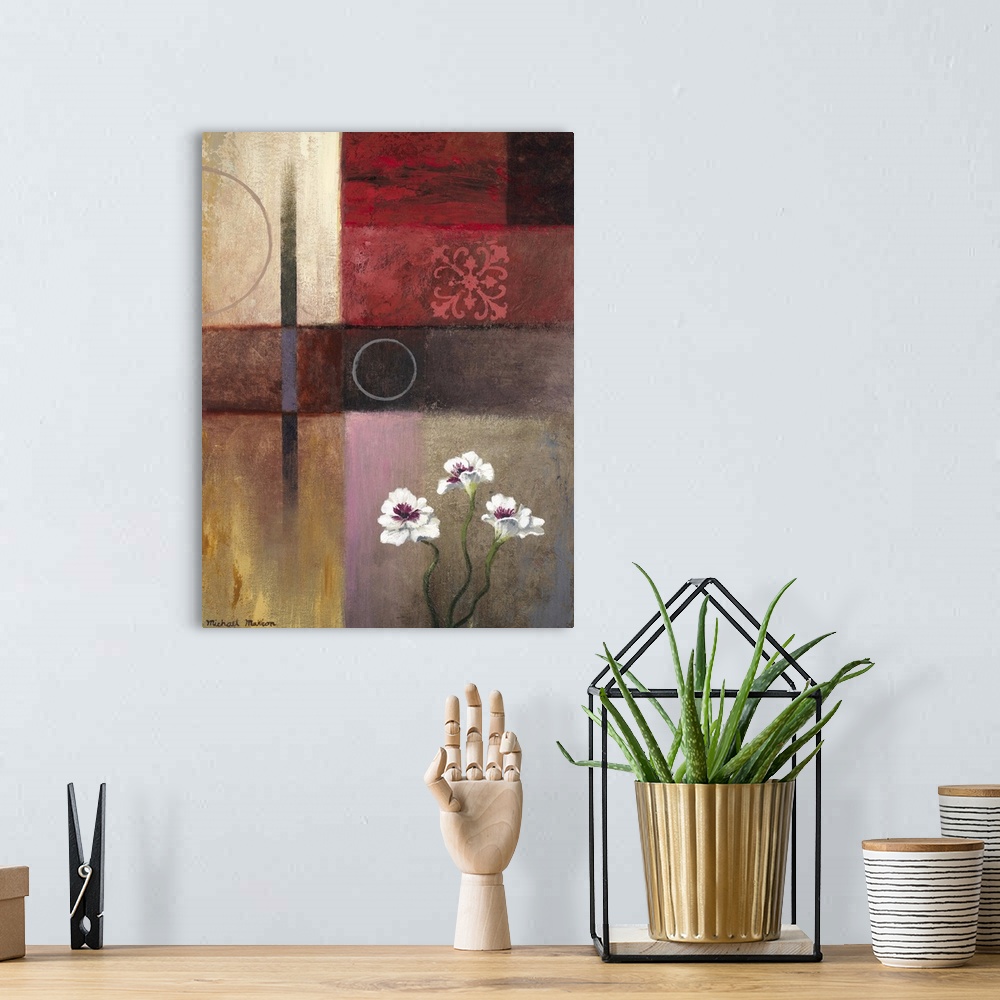 A bohemian room featuring Flowers And Abstract Study II