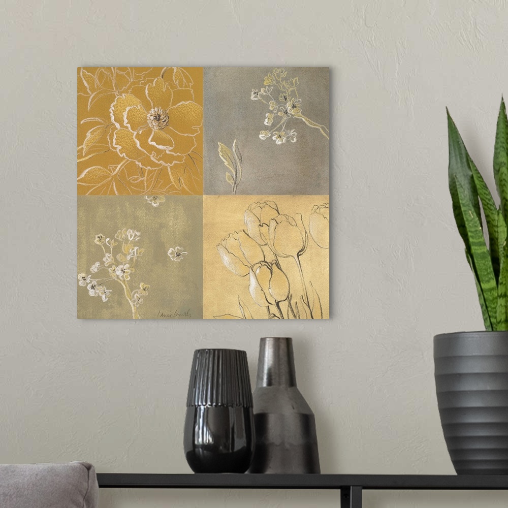 A modern room featuring Original Size: 12x12 (6x6 each square); acrylic
