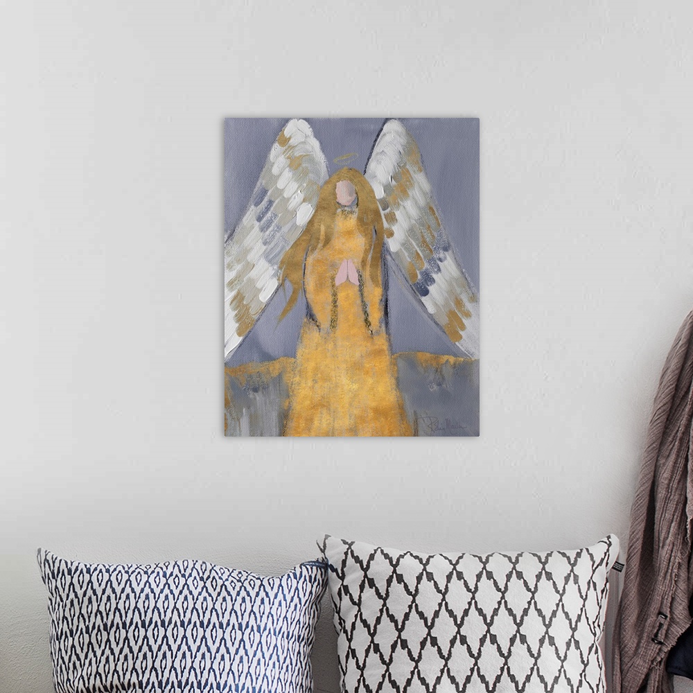 A bohemian room featuring Gold And Silver Angel