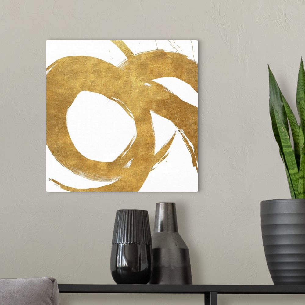 A modern room featuring Gold Circular Strokes II