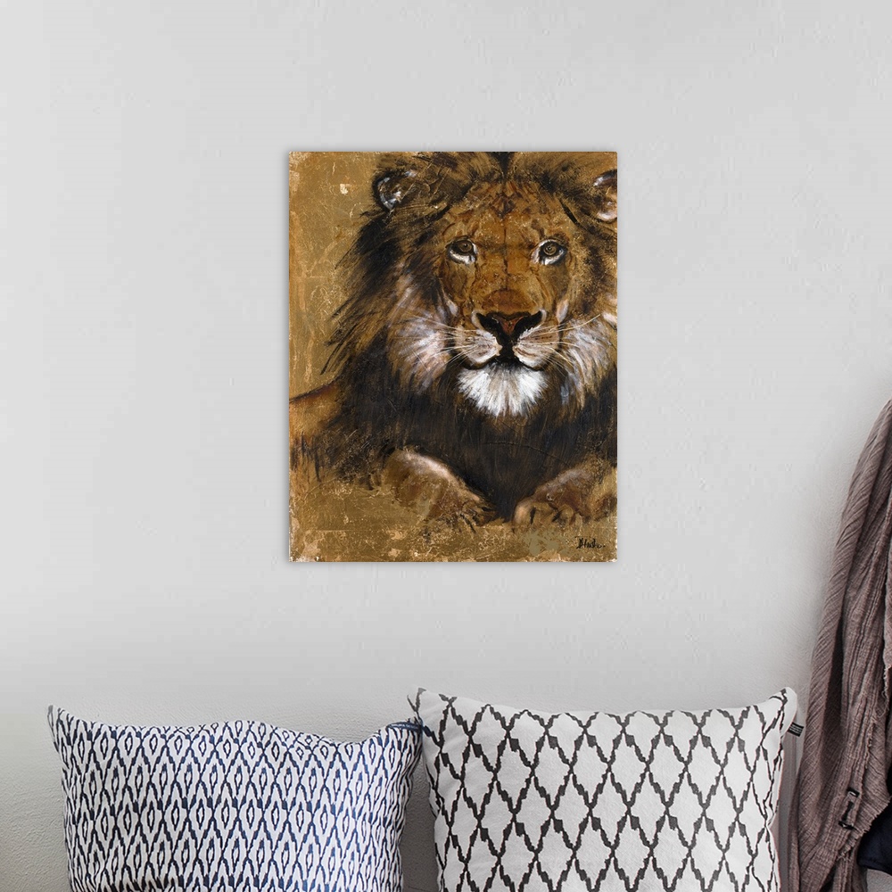 A bohemian room featuring Gold Lion