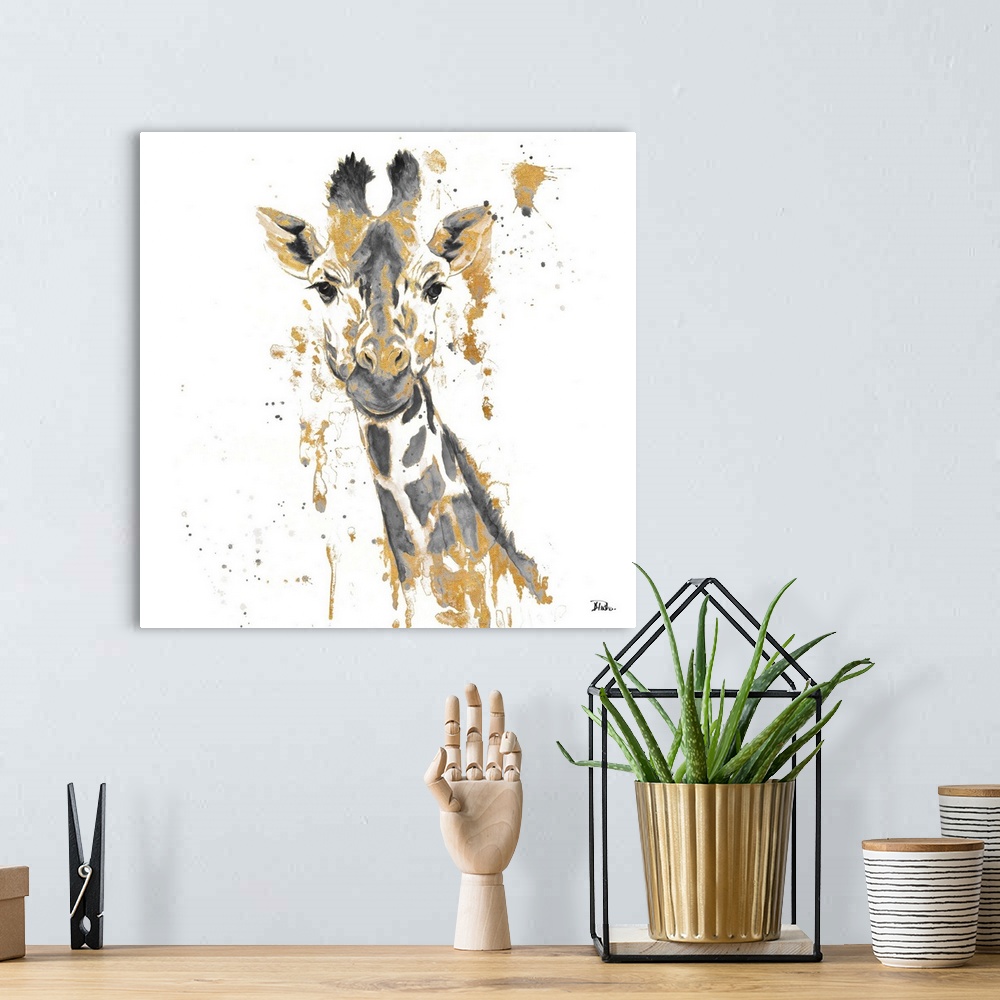 A bohemian room featuring Gold Water Giraffe