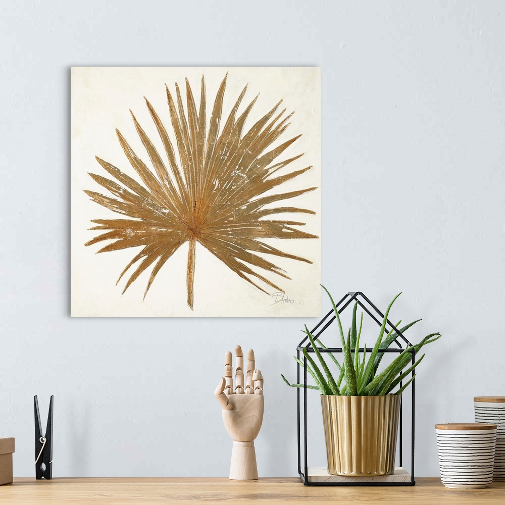 A bohemian room featuring Golden Leaf Palm I