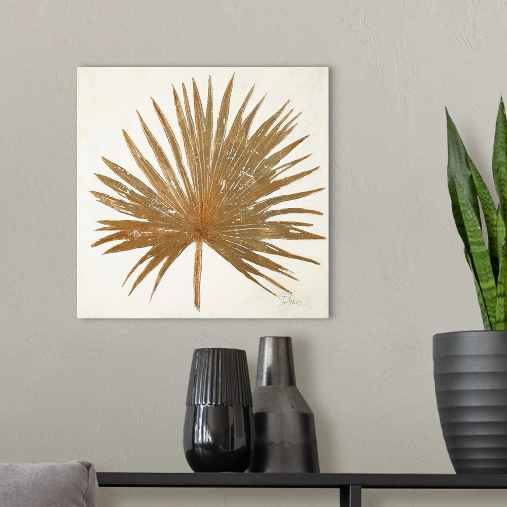 A modern room featuring Golden Leaf Palm I