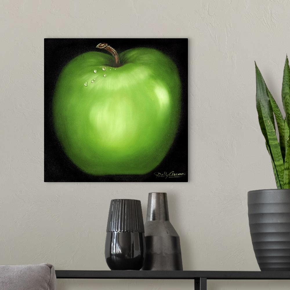 A modern room featuring Green Apple
