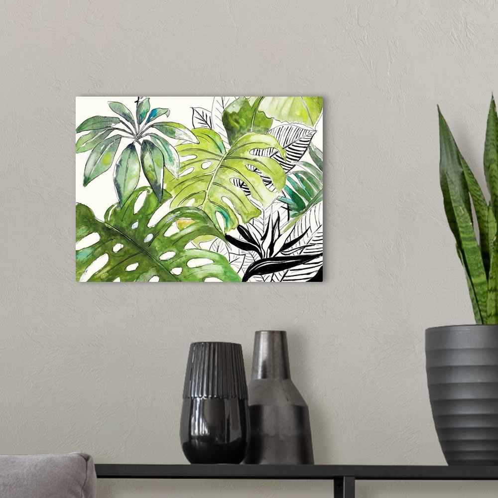 A modern room featuring Green Palms Selva I