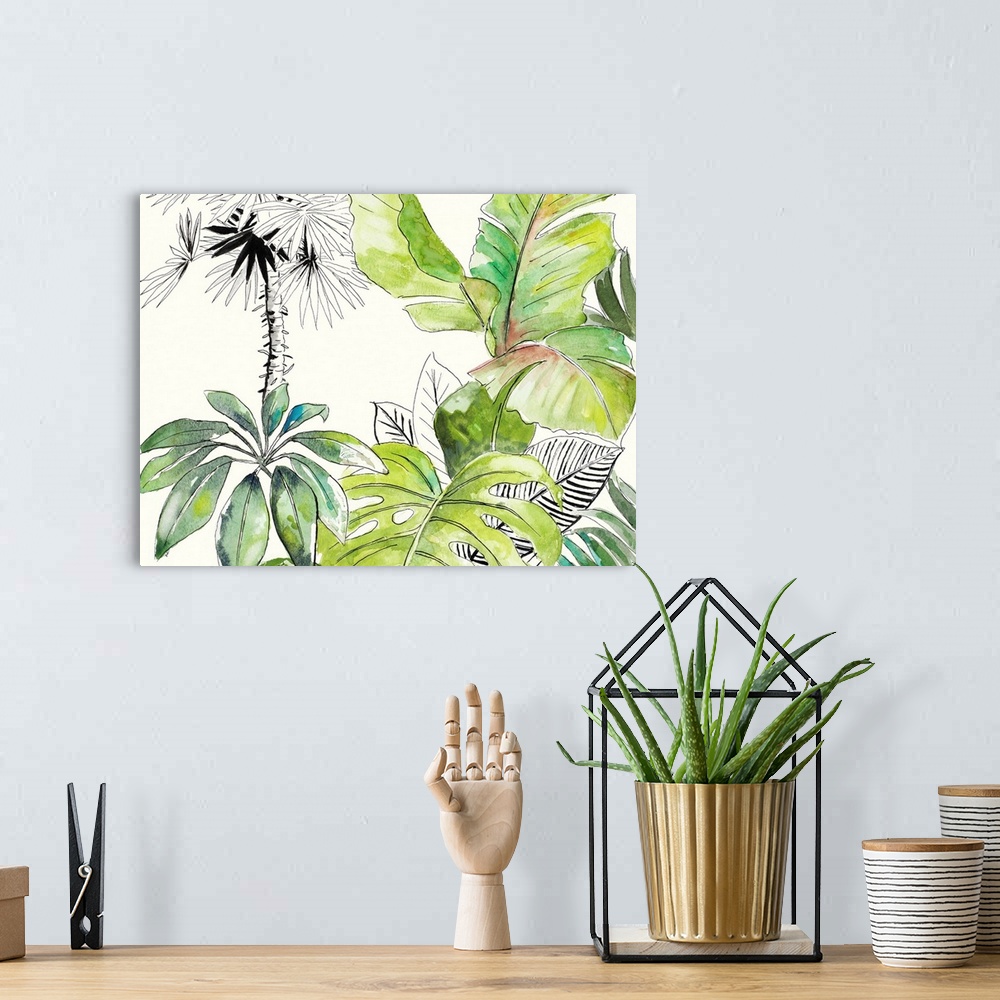 A bohemian room featuring Green Palms Selva II