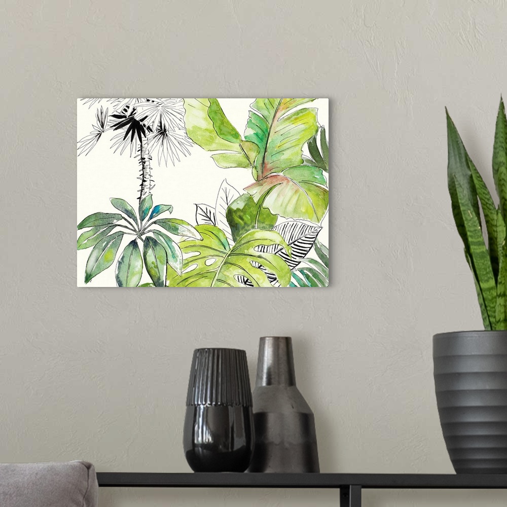 A modern room featuring Green Palms Selva II