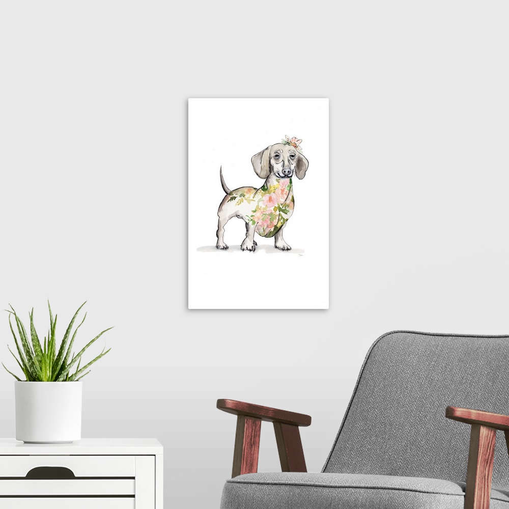A modern room featuring Happy Doggie