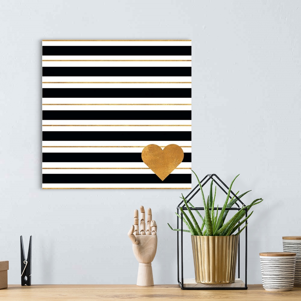 A bohemian room featuring Heart Stripes