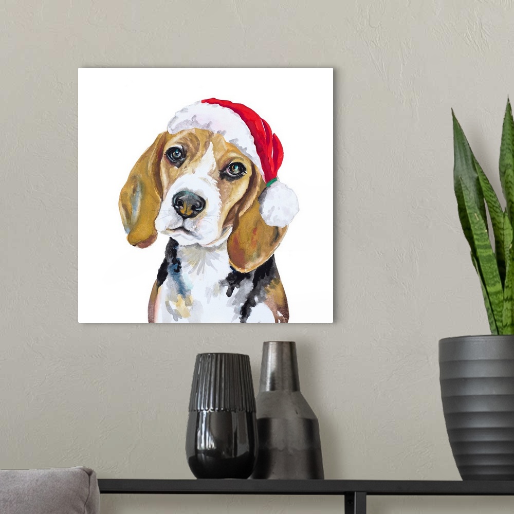 A modern room featuring Holiday Dog I