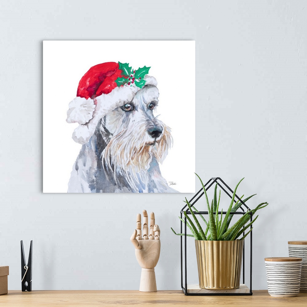 A bohemian room featuring Holiday Dog IV