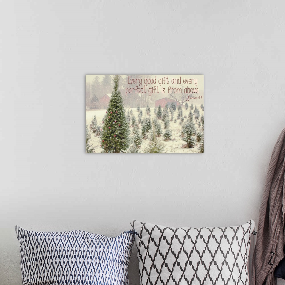 A bohemian room featuring Holiday Messages I
