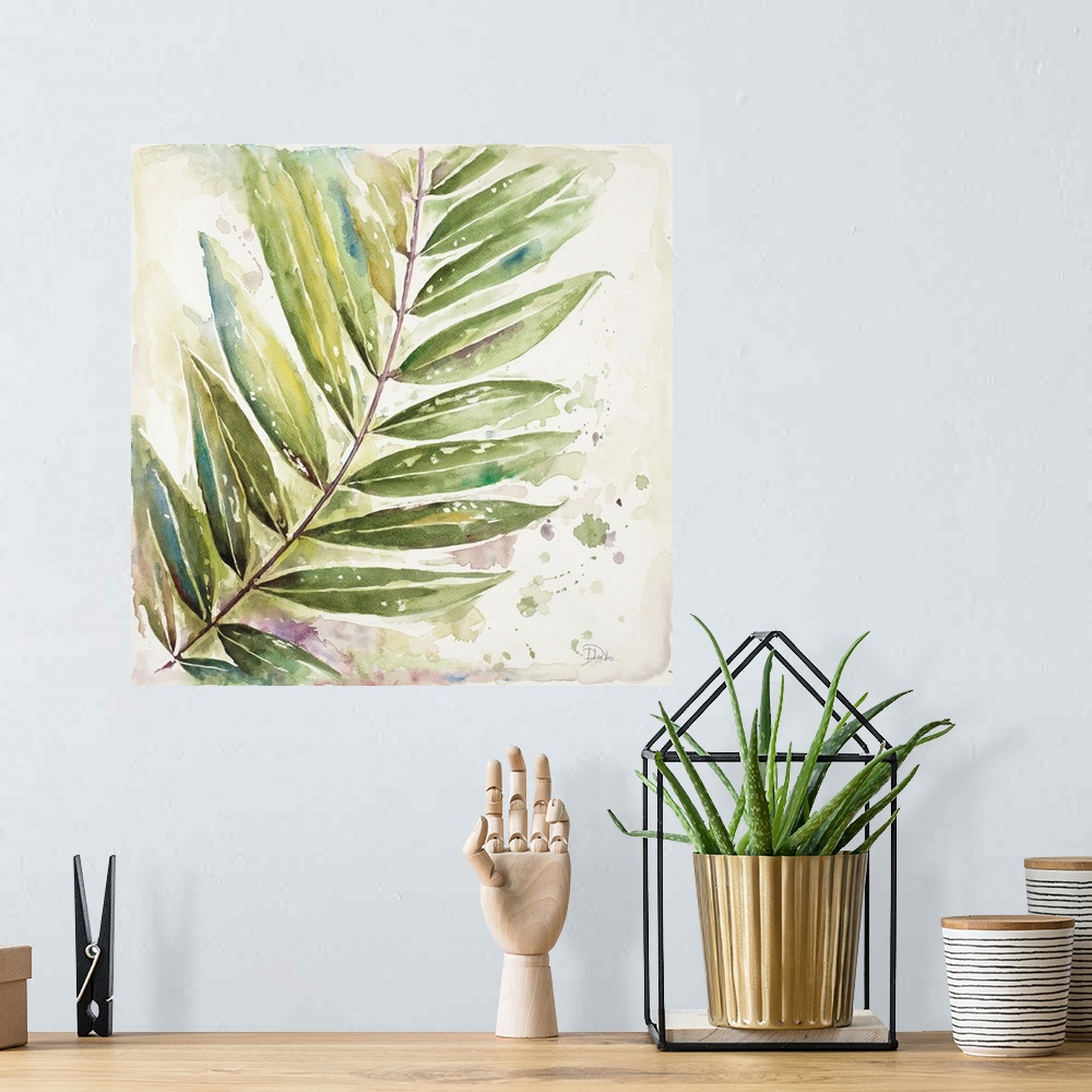 A bohemian room featuring Jungle Inspiration Watercolor I