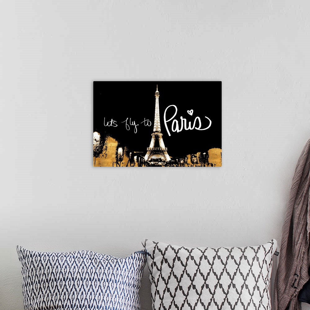 A bohemian room featuring Let's Fly To Paris