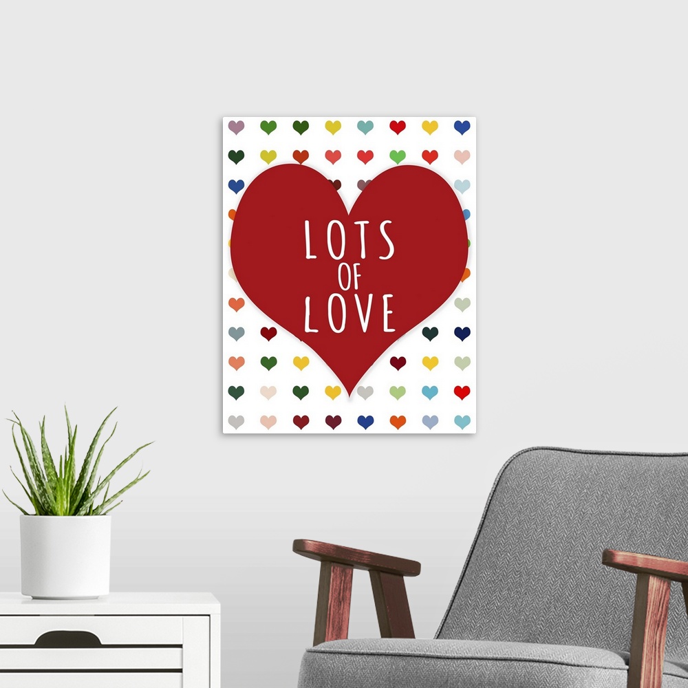 A modern room featuring Lots of Love