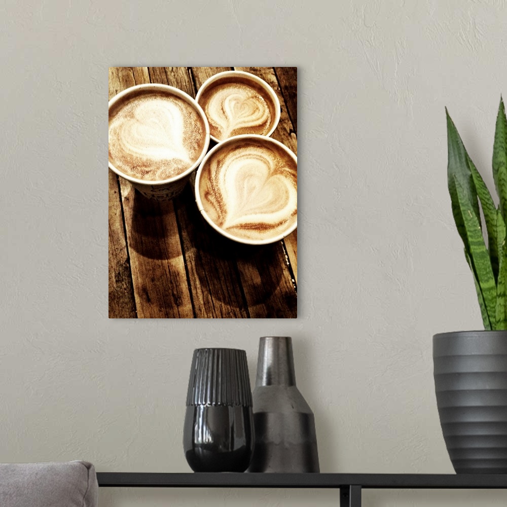 A modern room featuring Love in a Latte