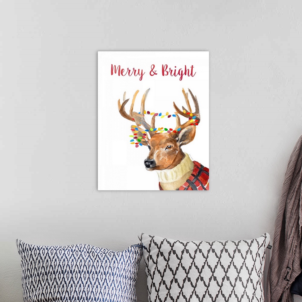 A bohemian room featuring Merry and Bright Reindeer