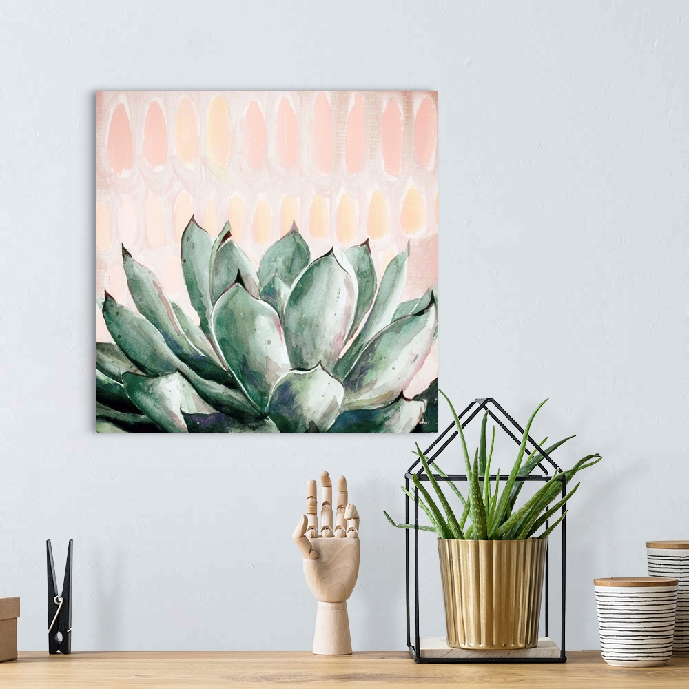 A bohemian room featuring Modern Green Agave