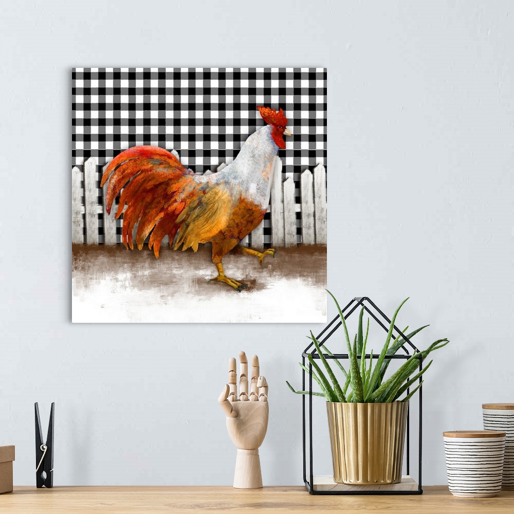 A bohemian room featuring Morning Rooster I