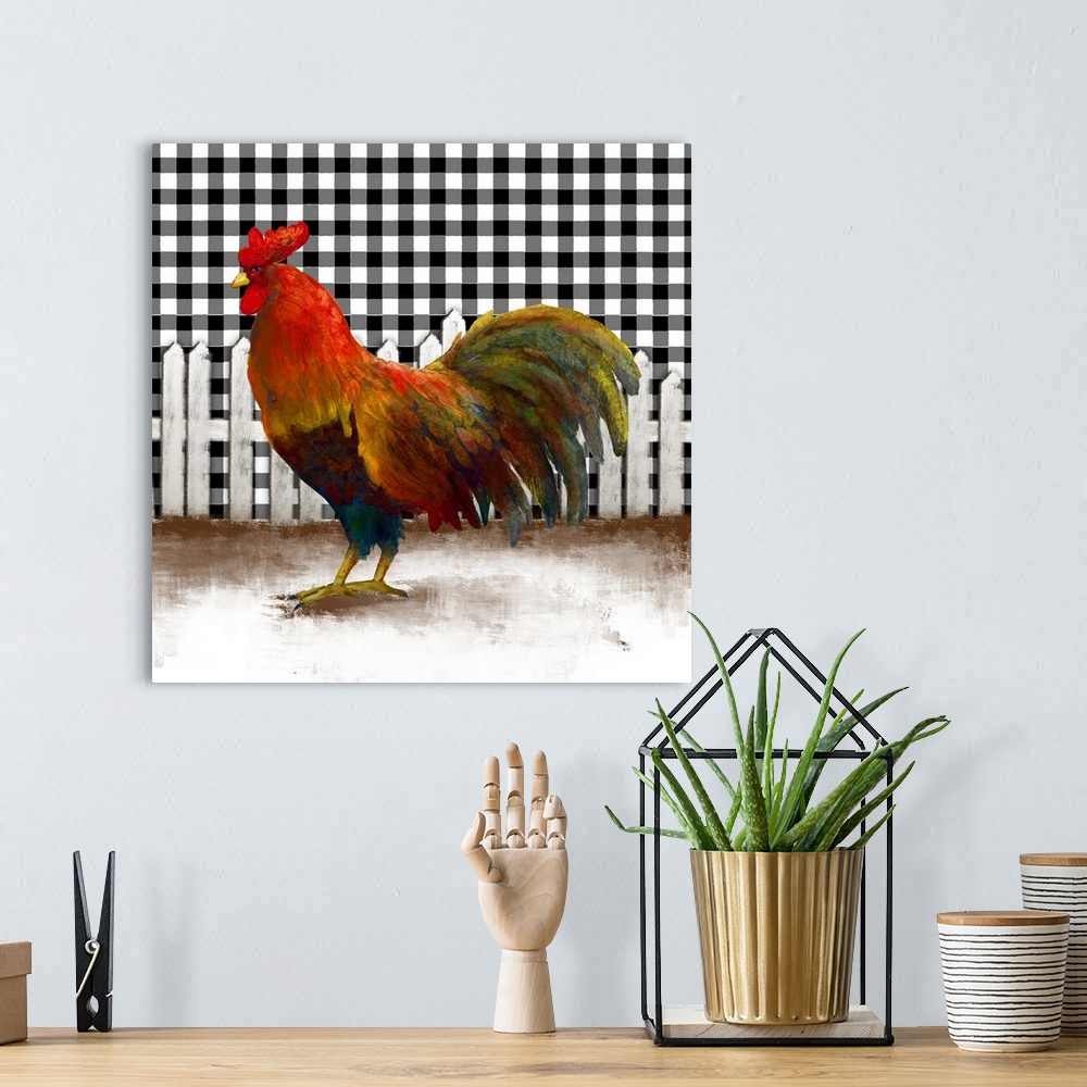 A bohemian room featuring Morning Rooster II