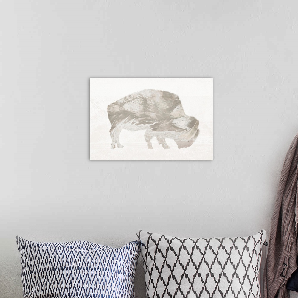 A bohemian room featuring Muted Urban Bison