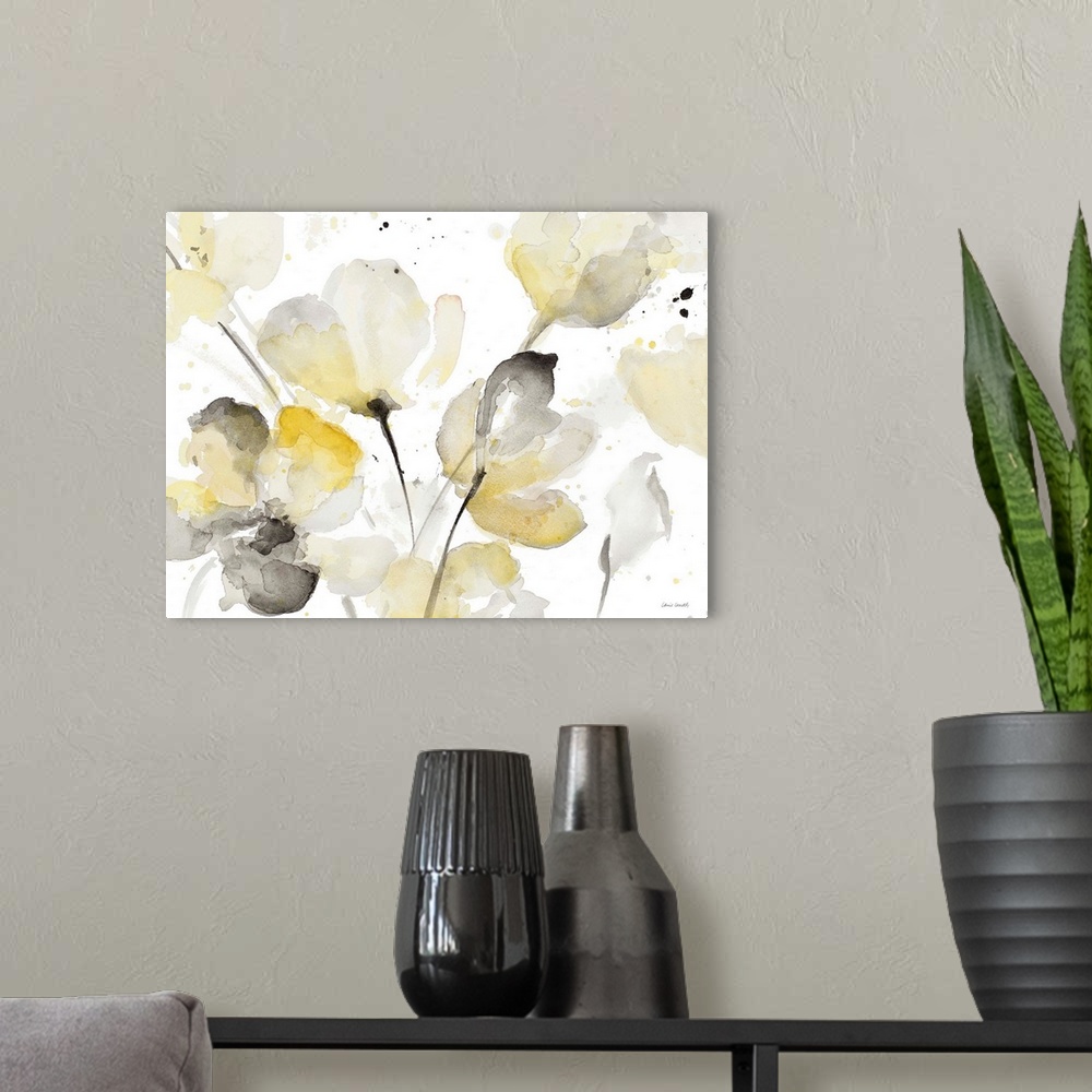 A modern room featuring Neutral Abstract Floral I