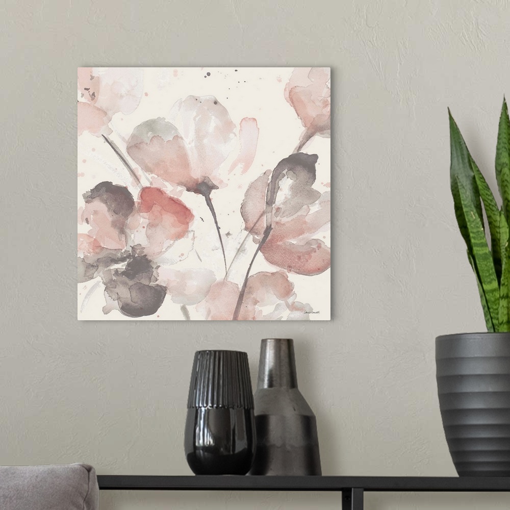 A modern room featuring Neutral Pink Floral I