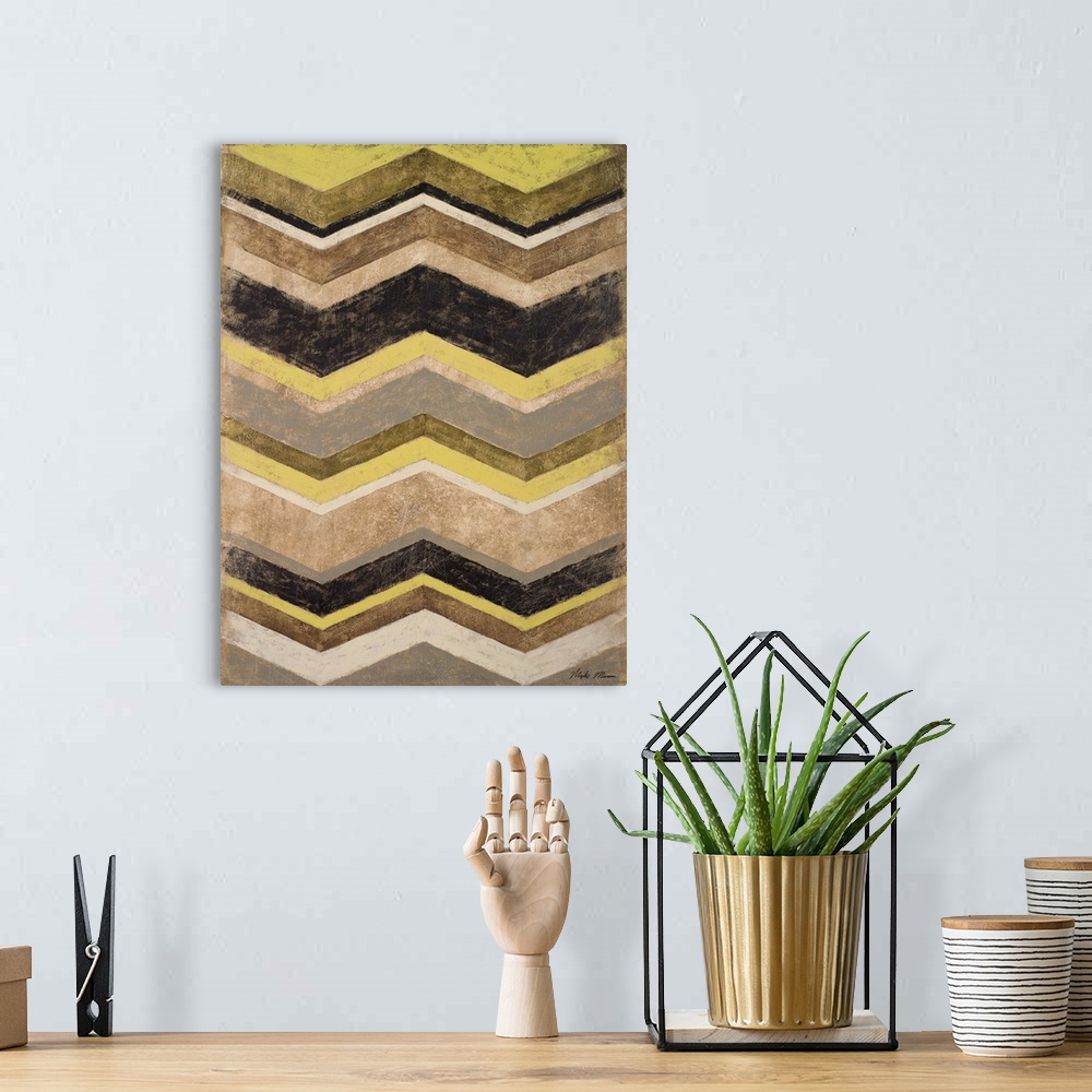 A bohemian room featuring Olive Zig Zag