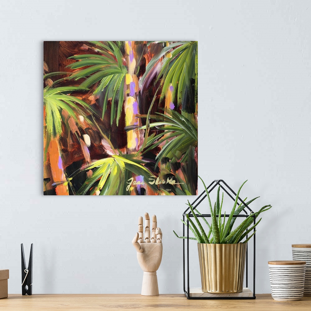 A bohemian room featuring Palms in the Night I