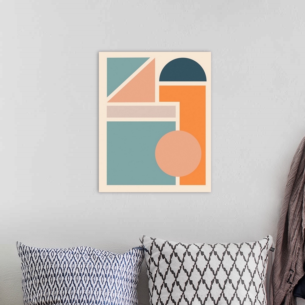 A bohemian room featuring Papercut Abstract I