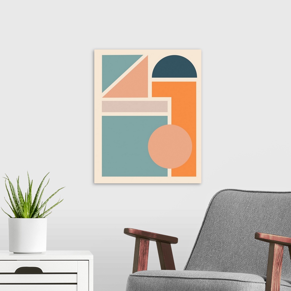 A modern room featuring Papercut Abstract I