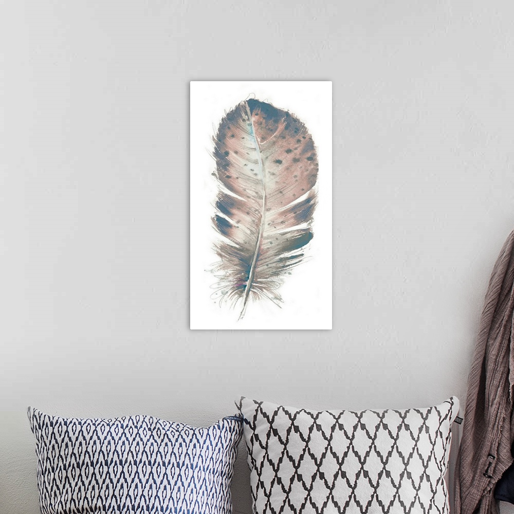 A bohemian room featuring Pastel Feather I