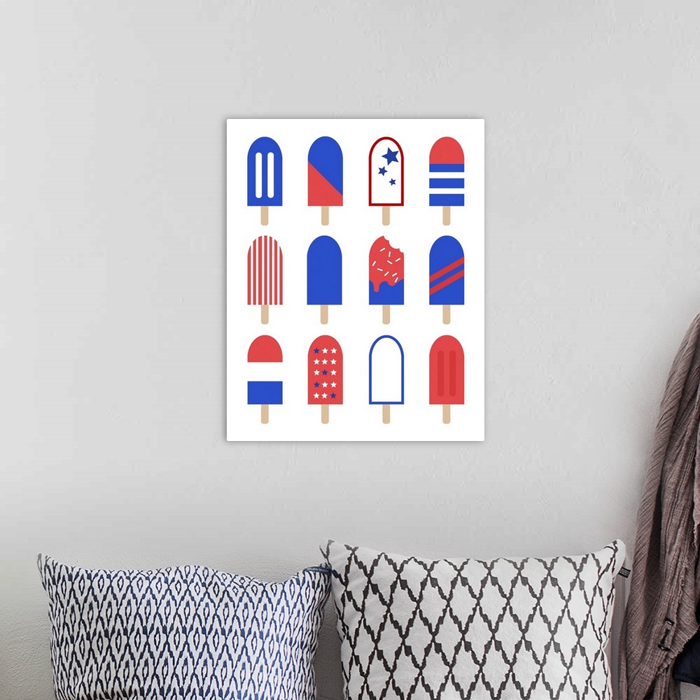 A bohemian room featuring Patriotic Popsicles