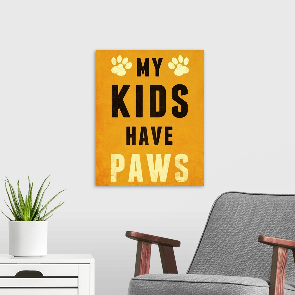 A modern room featuring Paw Kids I