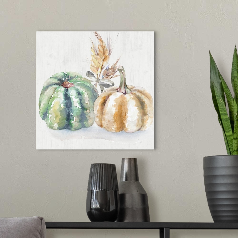 A modern room featuring Pumpkin With Fall Foiliage IV