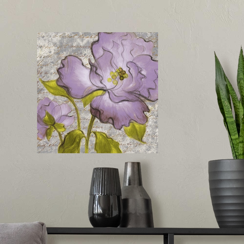 A modern room featuring Purple Florals I