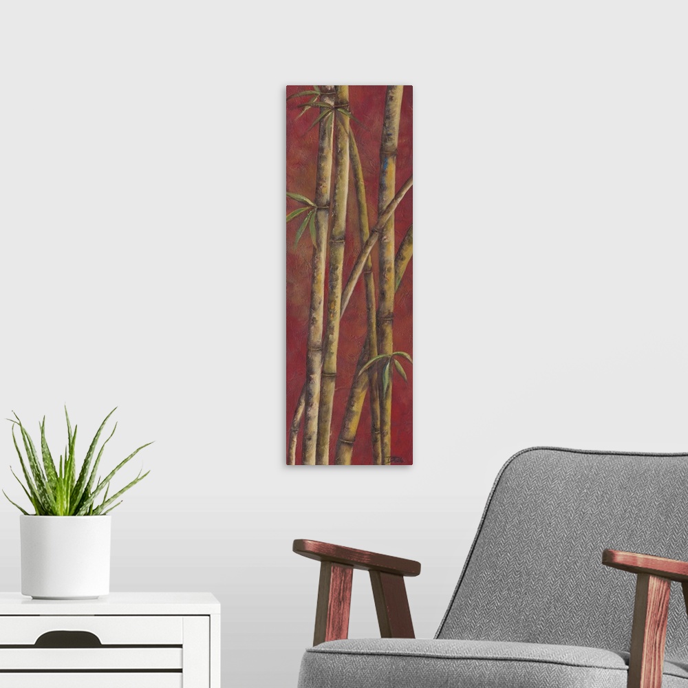 A modern room featuring Red Bamboo I