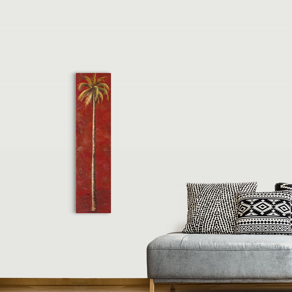 A bohemian room featuring Red Palm I