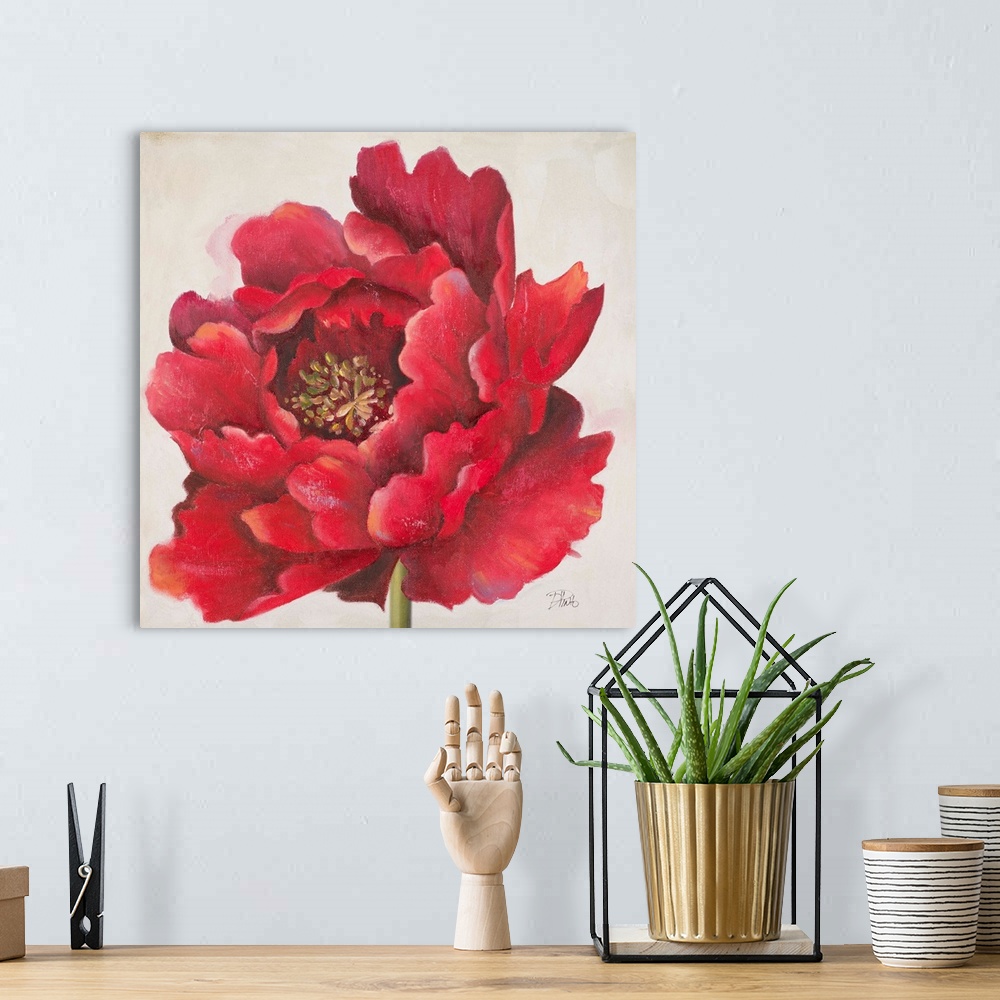 A bohemian room featuring Red Peony