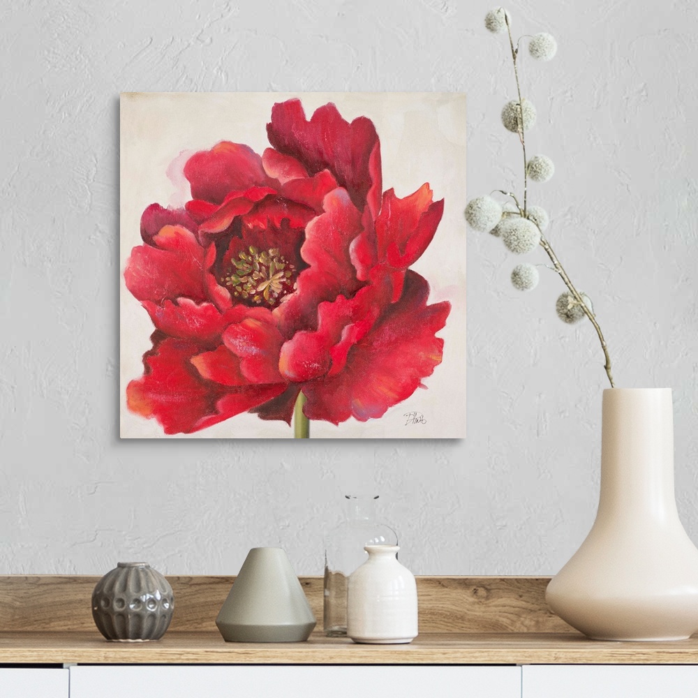 A farmhouse room featuring Red Peony