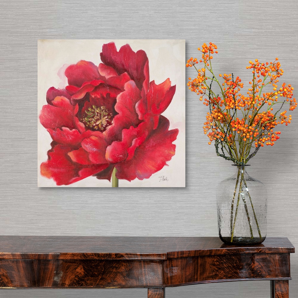 A traditional room featuring Red Peony