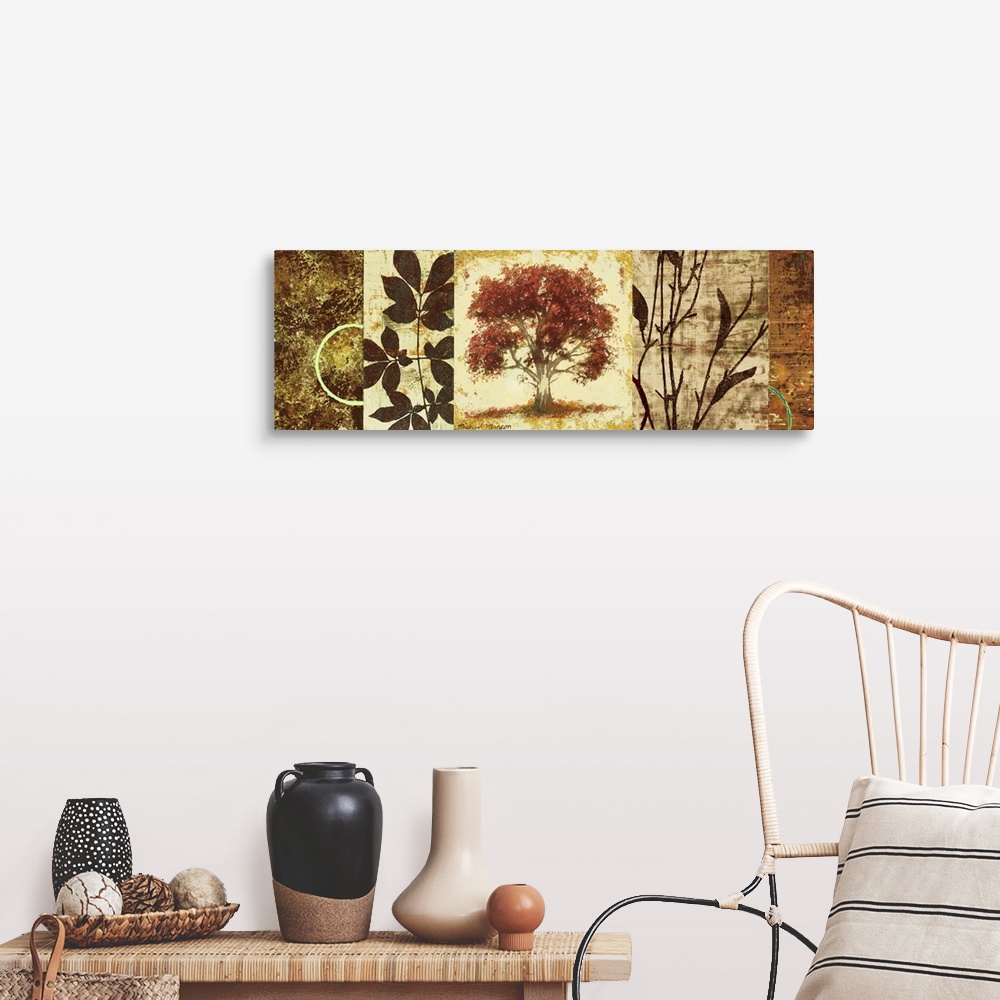 A farmhouse room featuring Red Tree Panel I