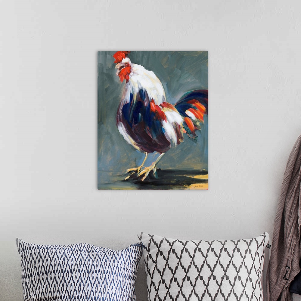 A bohemian room featuring Rising Rooster