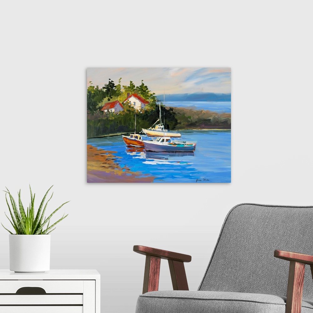 A modern room featuring Sail Boats