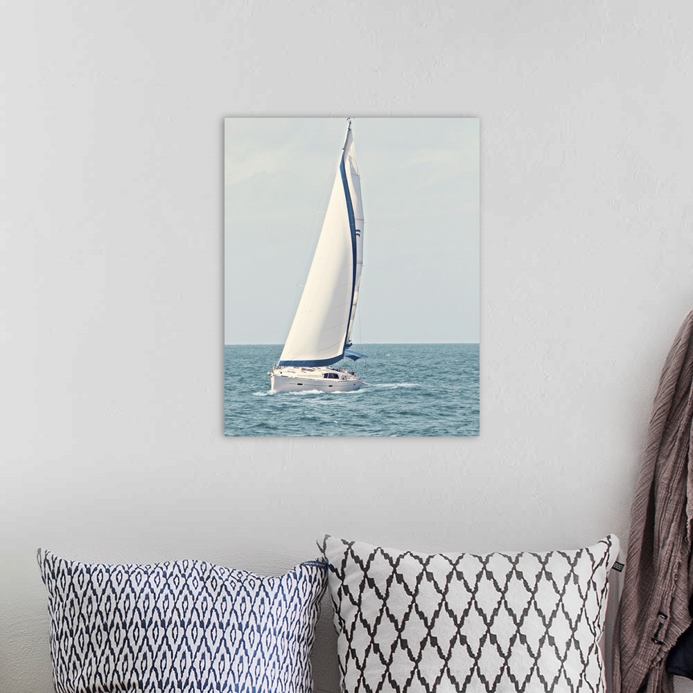 A bohemian room featuring Sailboat in the Ocean